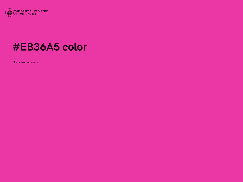 #EB36A5 color image