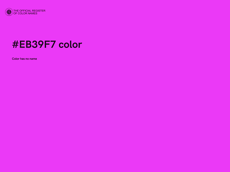 #EB39F7 color image