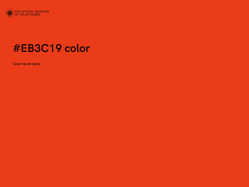 #EB3C19 color image