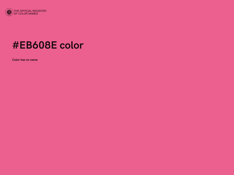 #EB608E color image