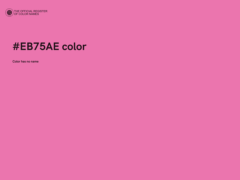 #EB75AE color image