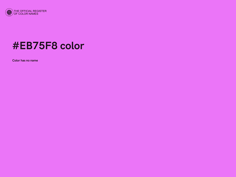 #EB75F8 color image