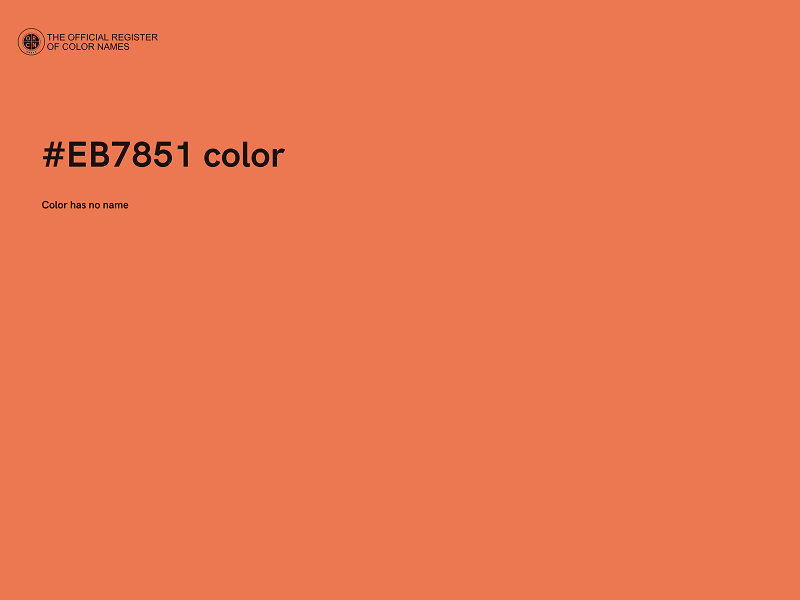 #EB7851 color image