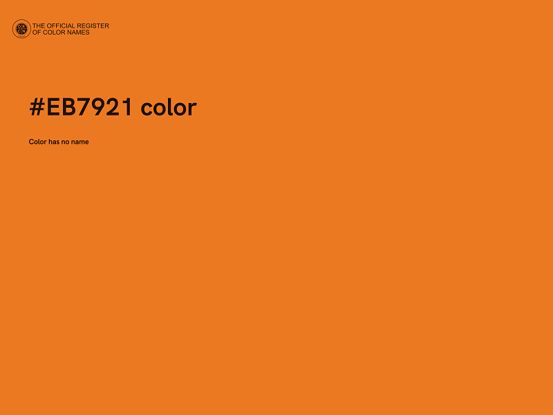 #EB7921 color image