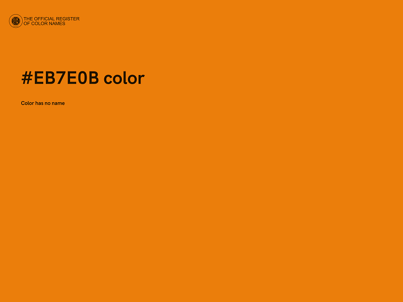 #EB7E0B color image