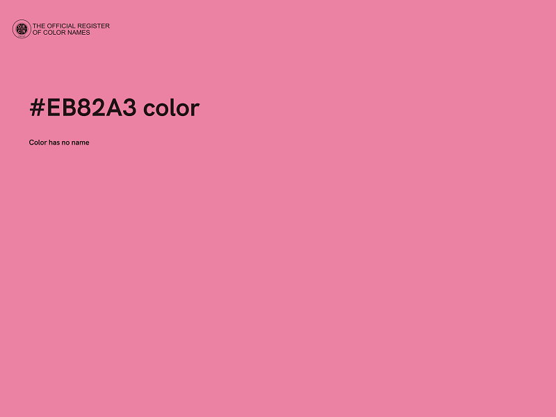 #EB82A3 color image