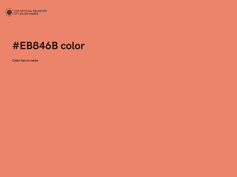 #EB846B color image