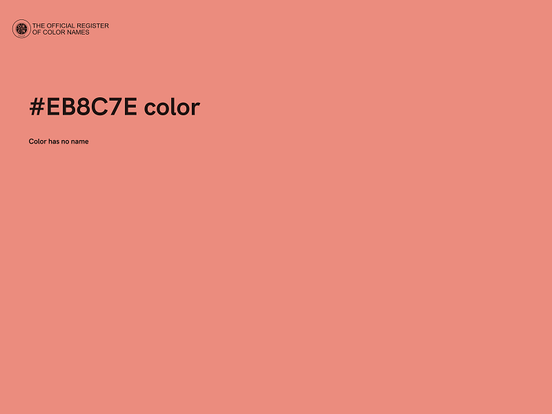 #EB8C7E color image