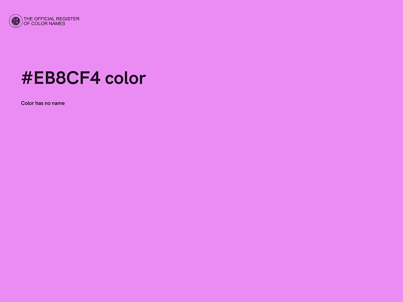 #EB8CF4 color image