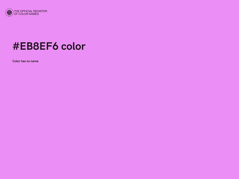 #EB8EF6 color image