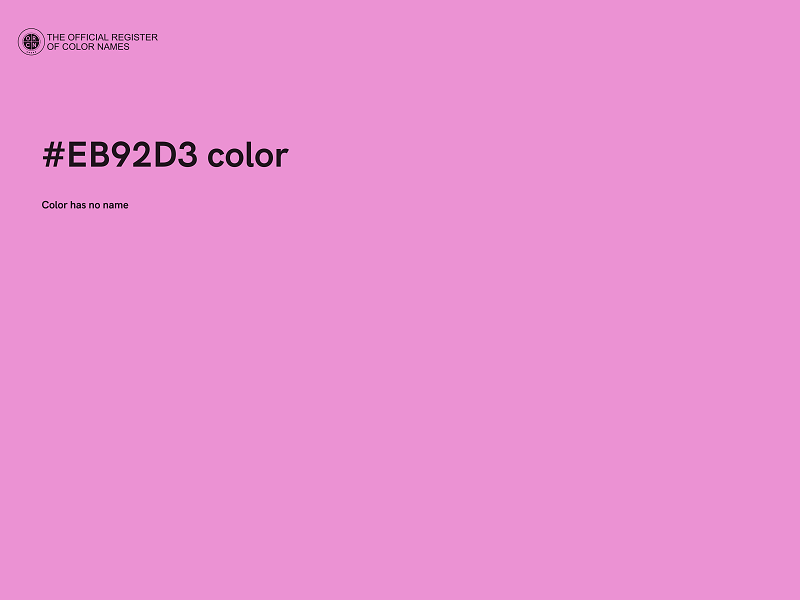 #EB92D3 color image