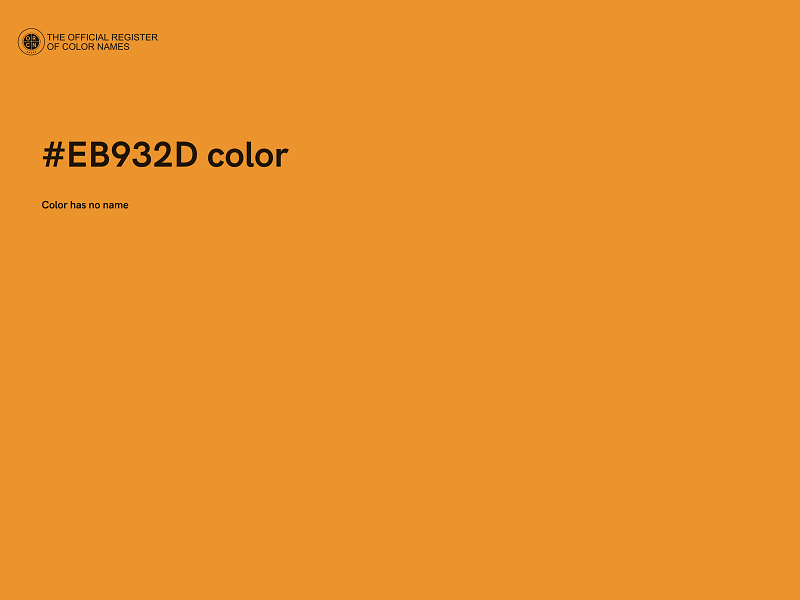 #EB932D color image