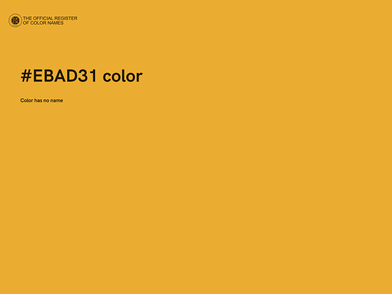 #EBAD31 color image