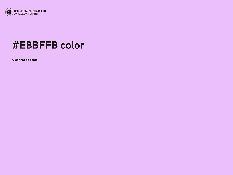 #EBBFFB color image