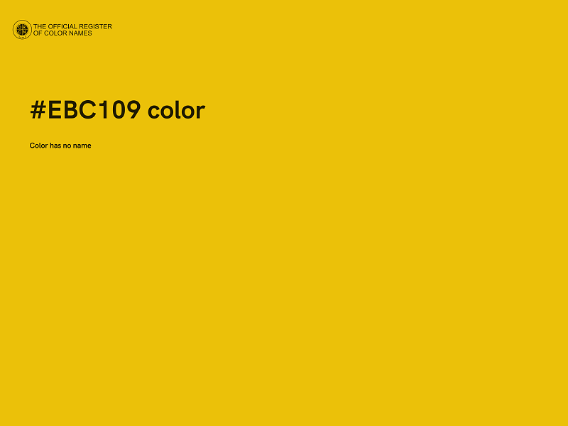 #EBC109 color image