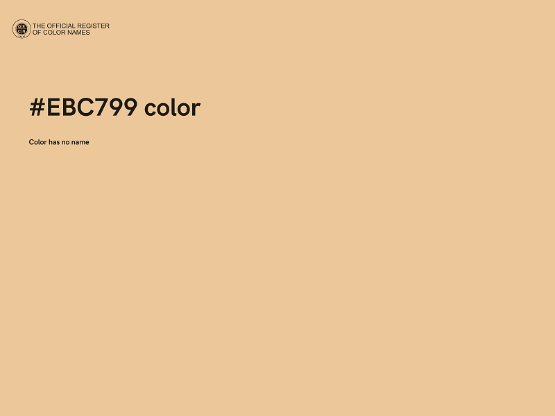 #EBC799 color image