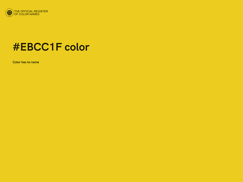 #EBCC1F color image