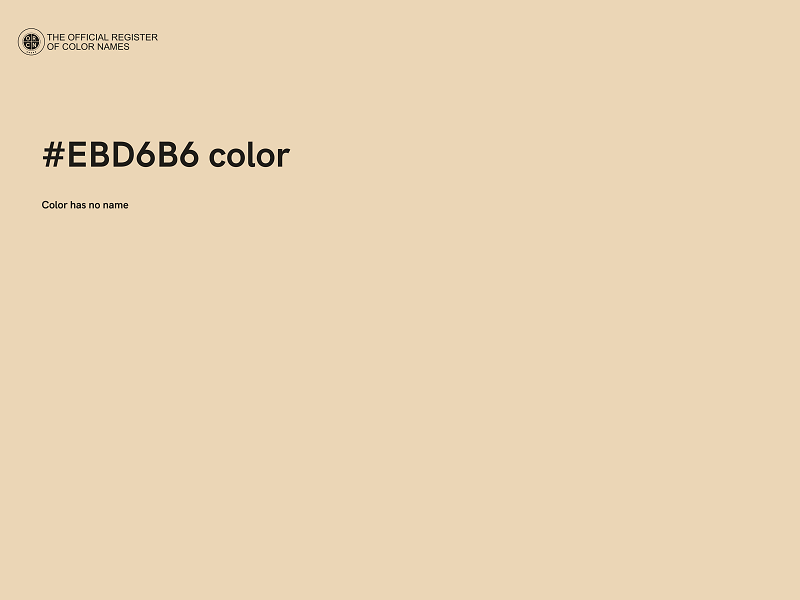 #EBD6B6 color image