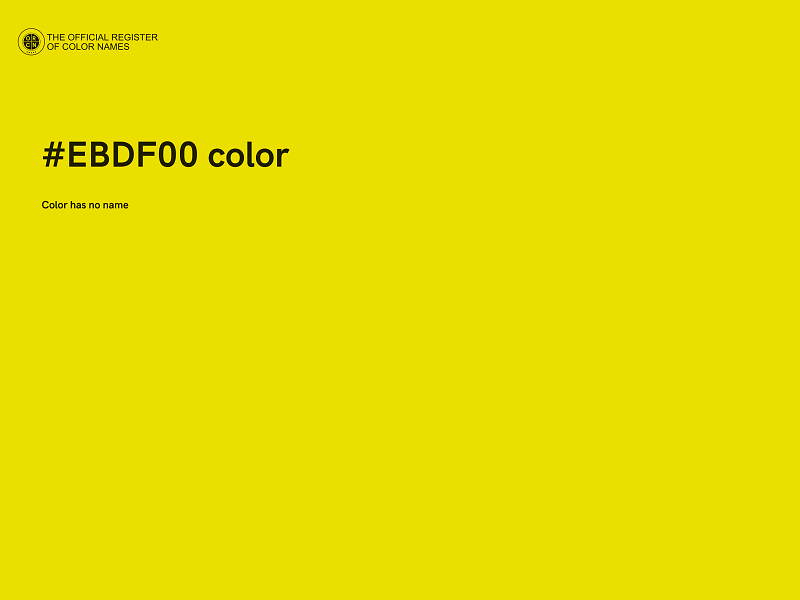 #EBDF00 color image