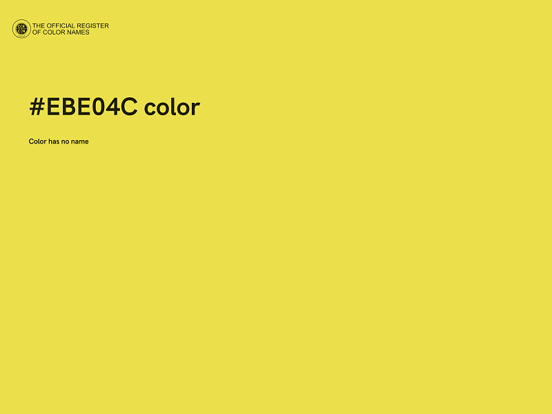 #EBE04C color image