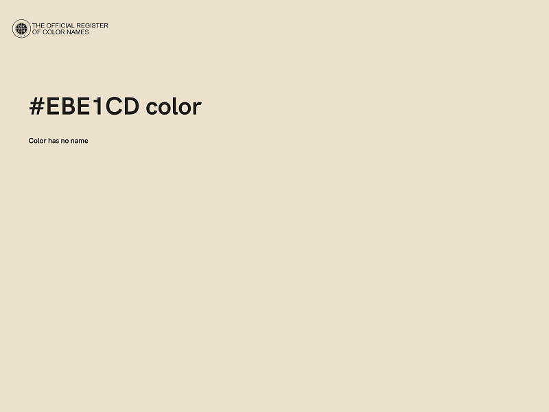 #EBE1CD color image