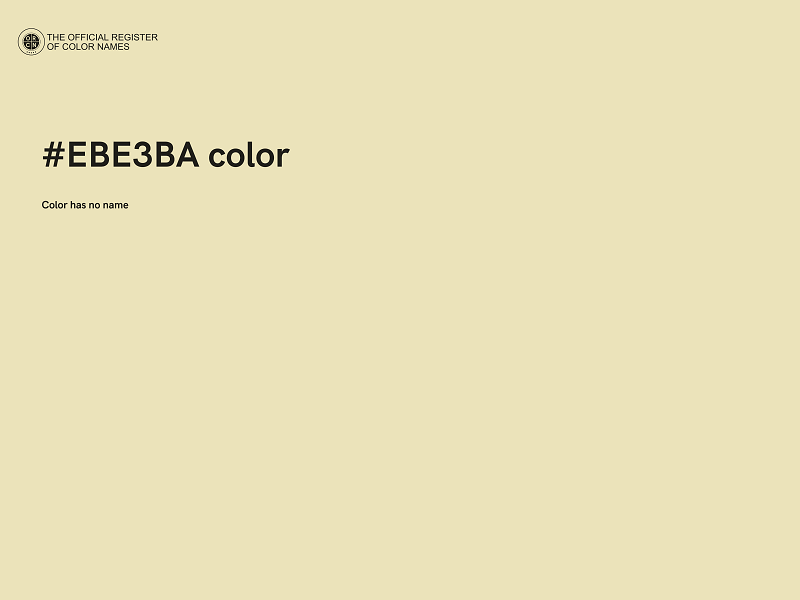 #EBE3BA color image