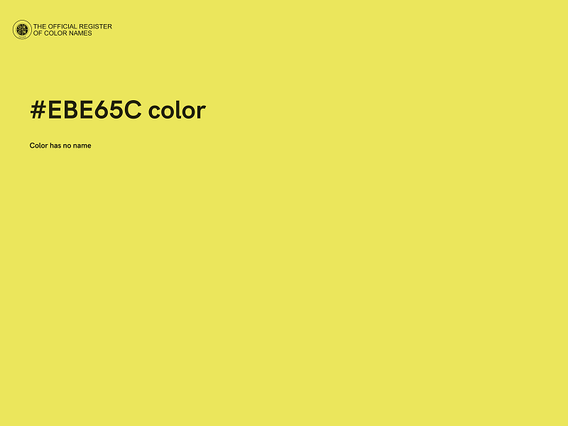 #EBE65C color image