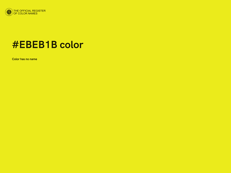 #EBEB1B color image