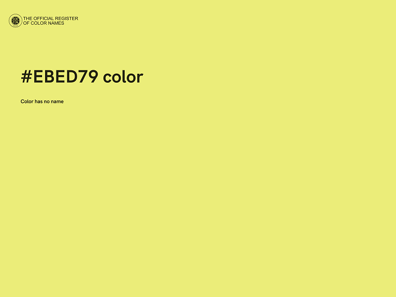 #EBED79 color image