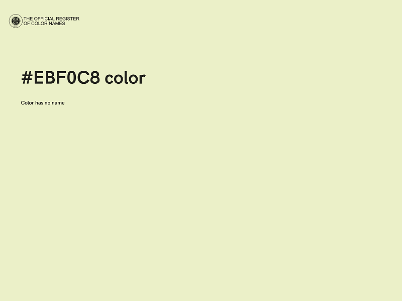 #EBF0C8 color image