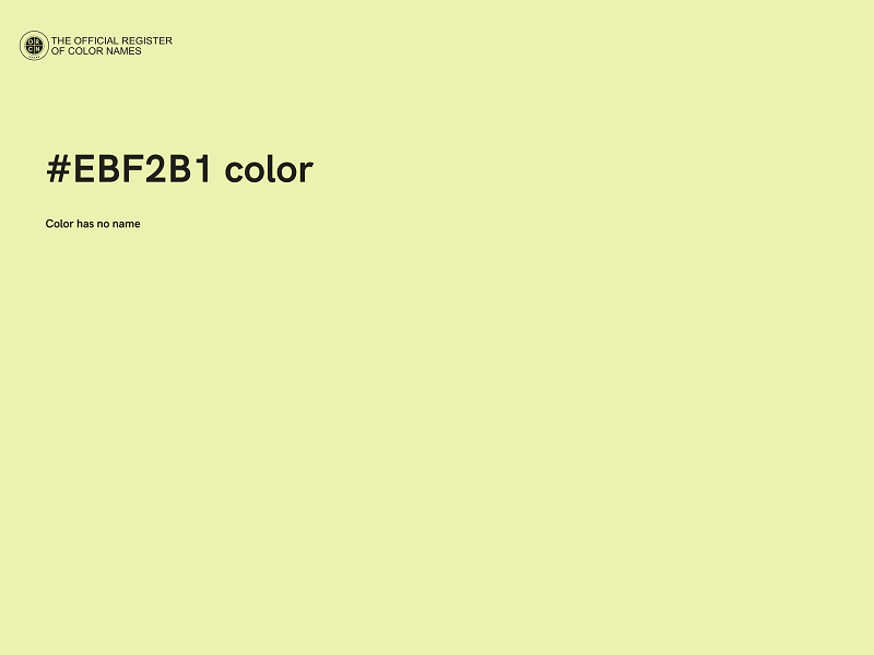 #EBF2B1 color image