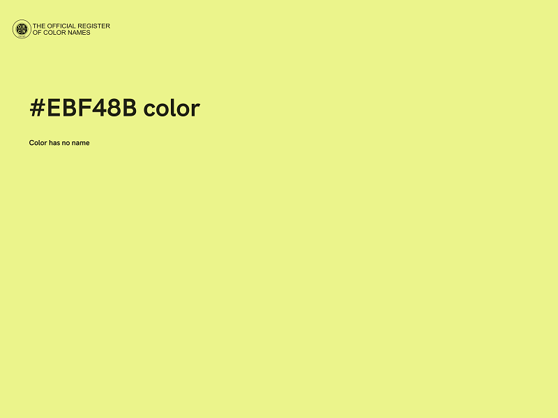 #EBF48B color image