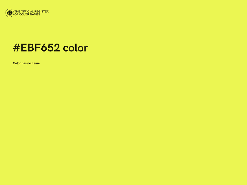 #EBF652 color image