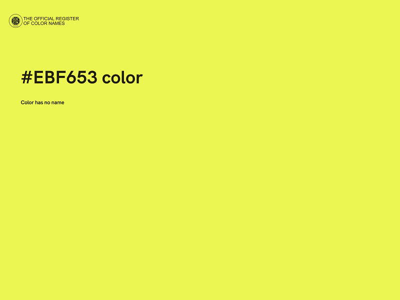 #EBF653 color image