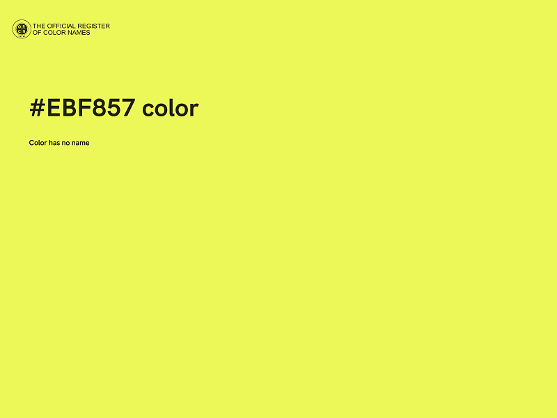 #EBF857 color image