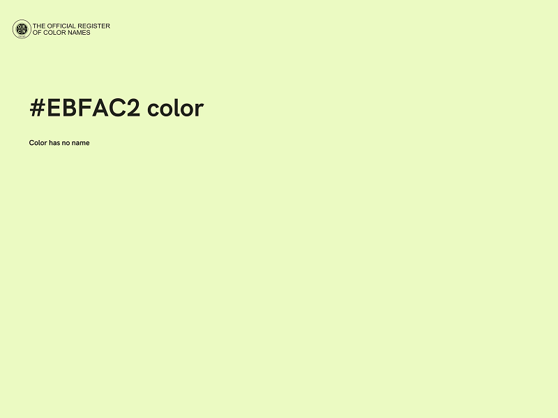 #EBFAC2 color image