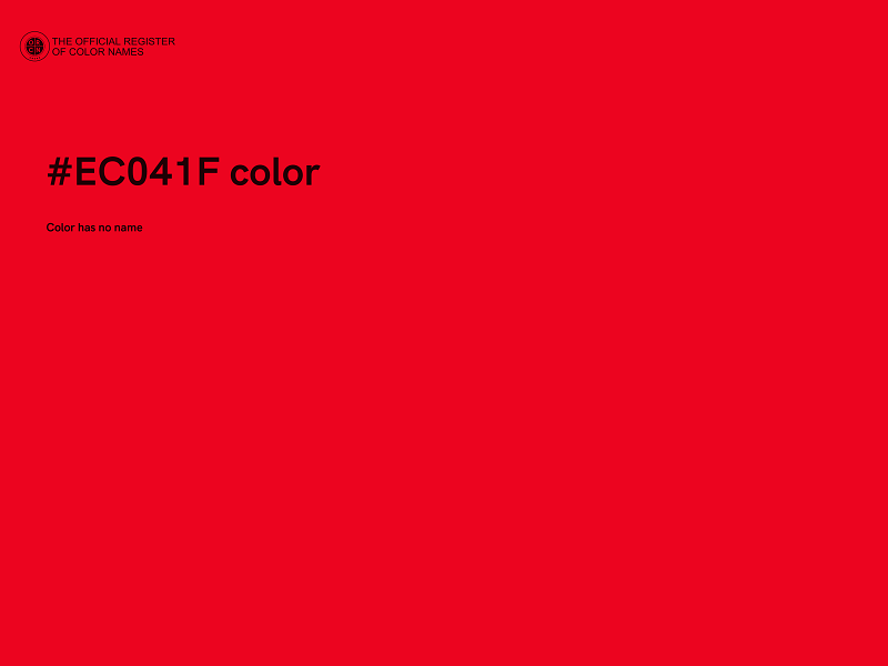 #EC041F color image