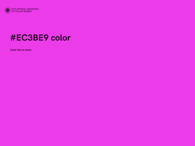 #EC3BE9 color image