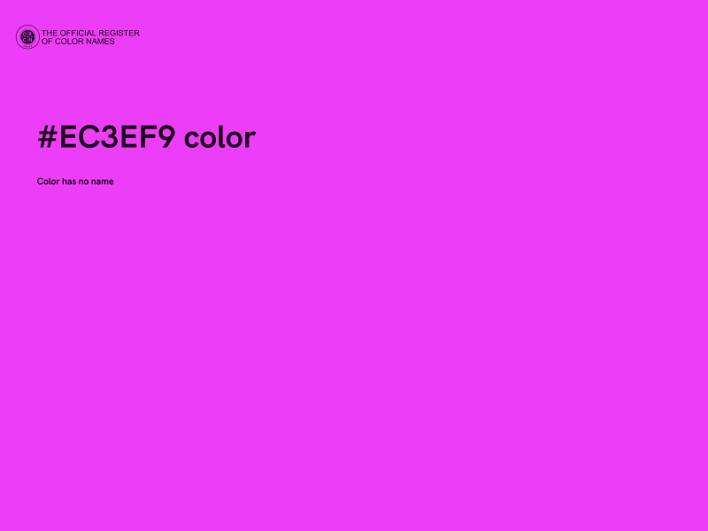 #EC3EF9 color image