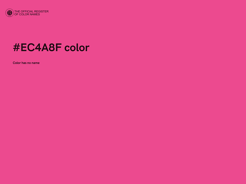 #EC4A8F color image