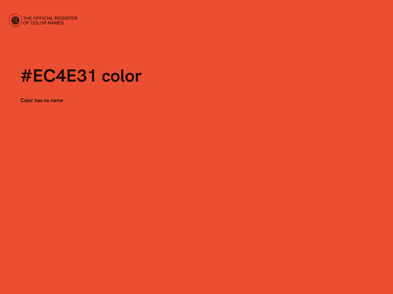 #EC4E31 color image