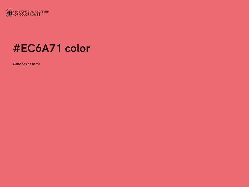 #EC6A71 color image