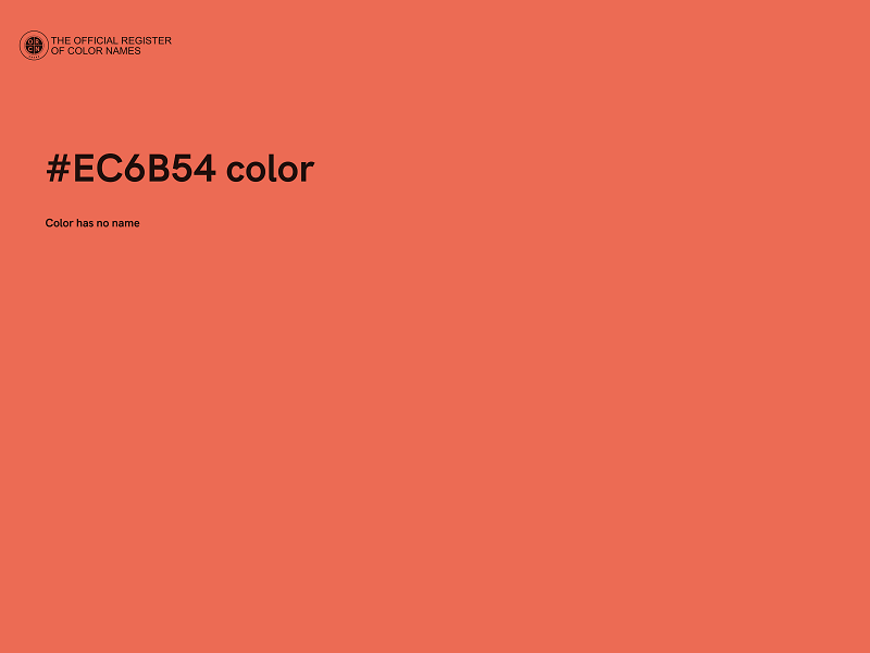 #EC6B54 color image