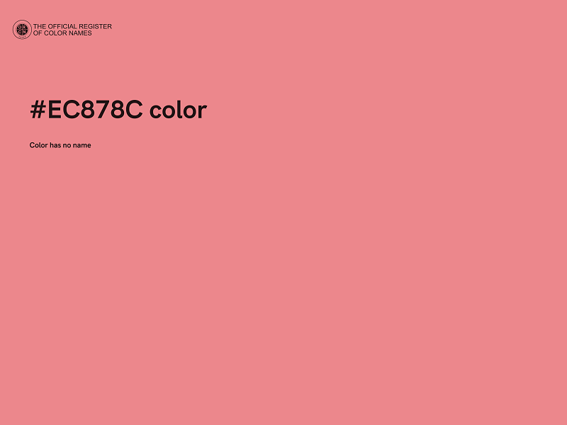 #EC878C color image