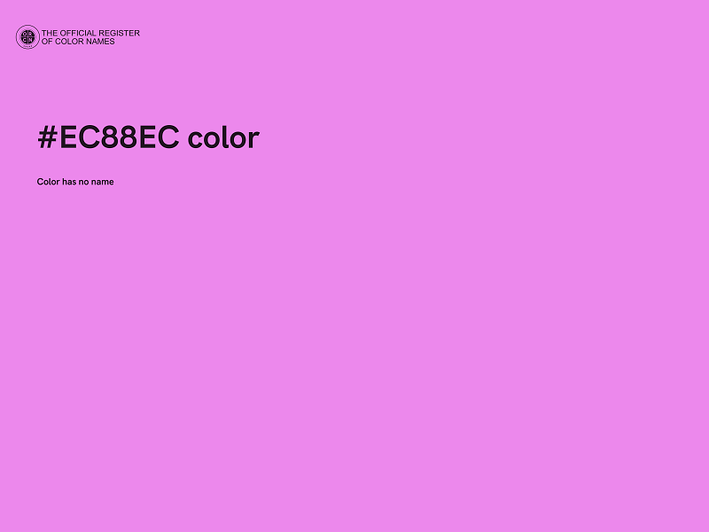 #EC88EC color image