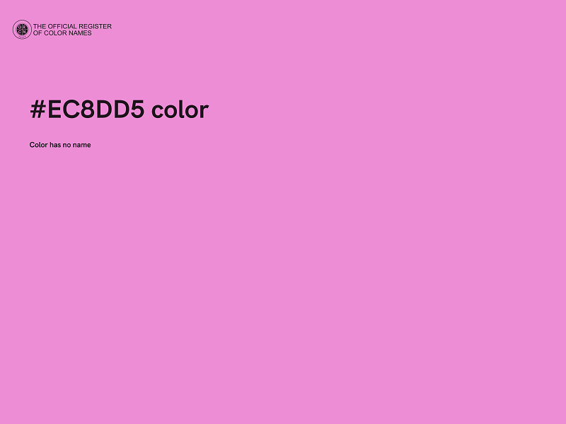 #EC8DD5 color image