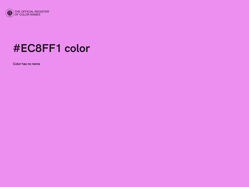 #EC8FF1 color image