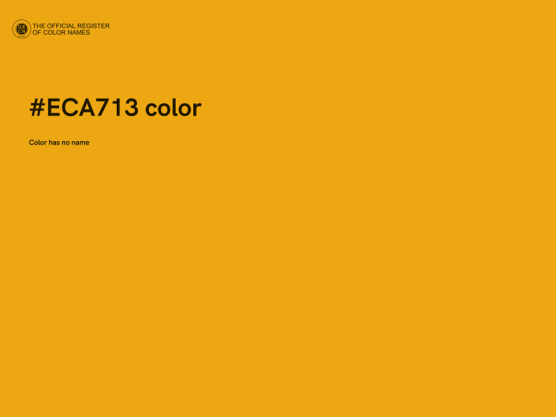 #ECA713 color image