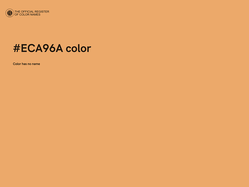 #ECA96A color image