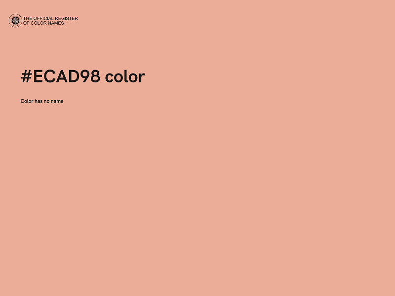 #ECAD98 color image